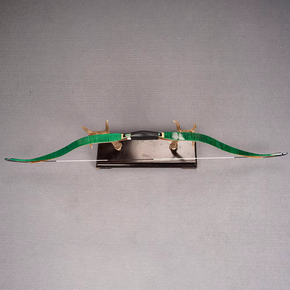 Traditional Turkish Queyue Green Bamboo Short Bow