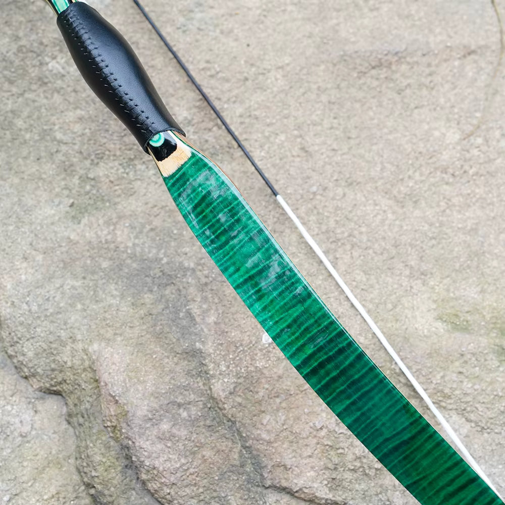 Traditional Turkish Queyue Green Bamboo Short Bow
