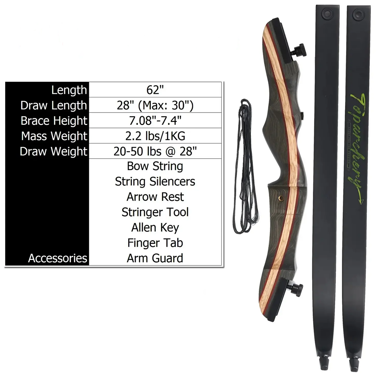 Green Goblin ILF Wooden Bow