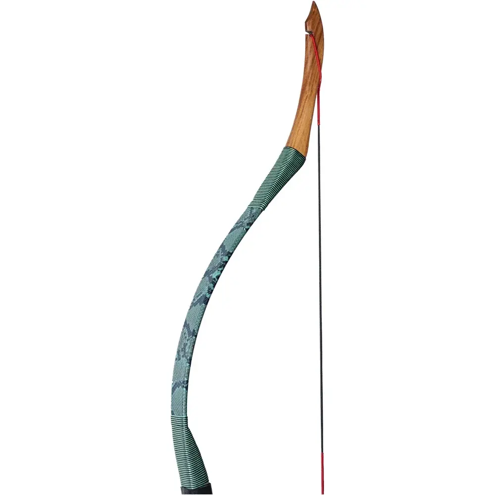 Traditional Mongolian Green Snakeskin Wood Long Bow