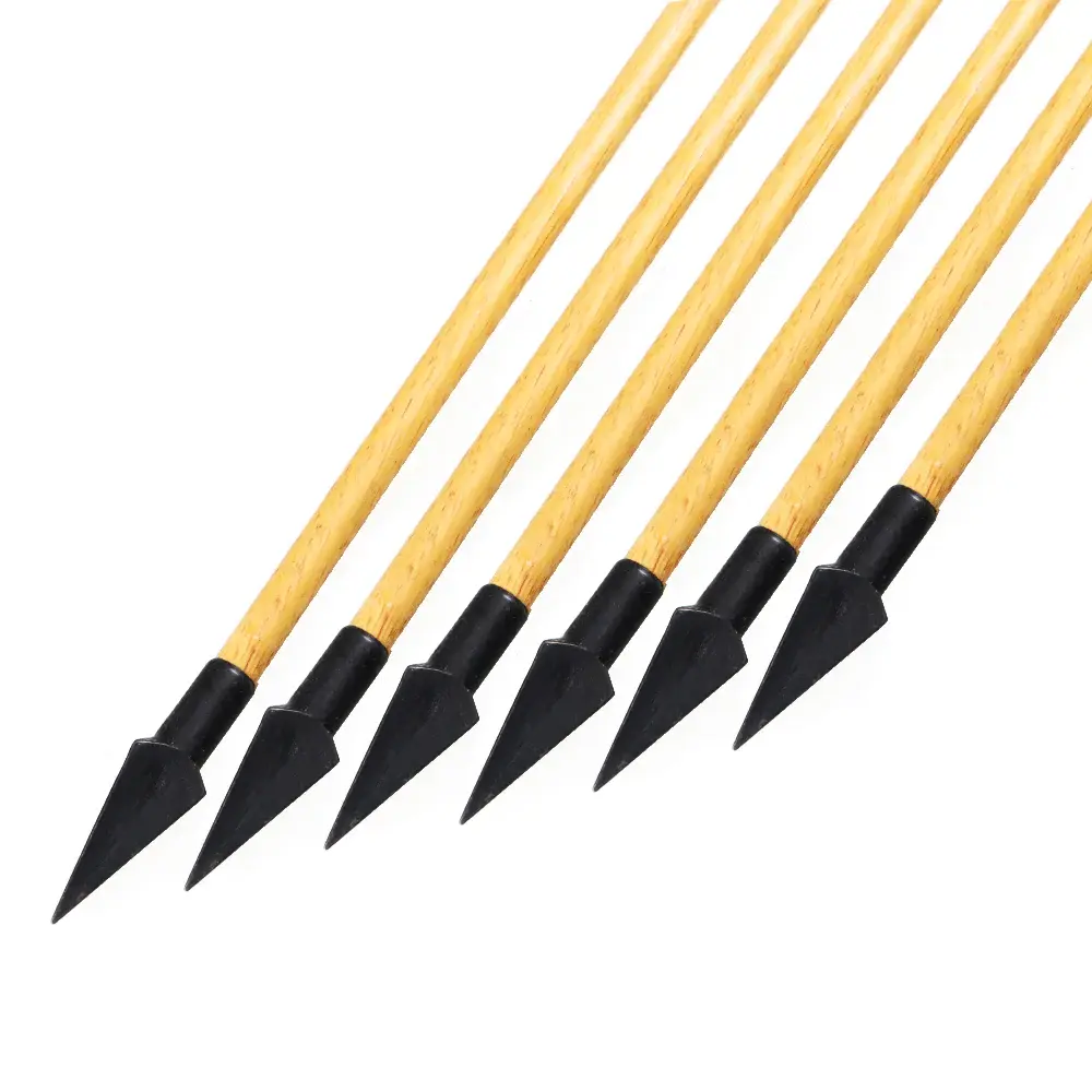 12 31.5" Tapered Broadhead Feather Wood Arrows