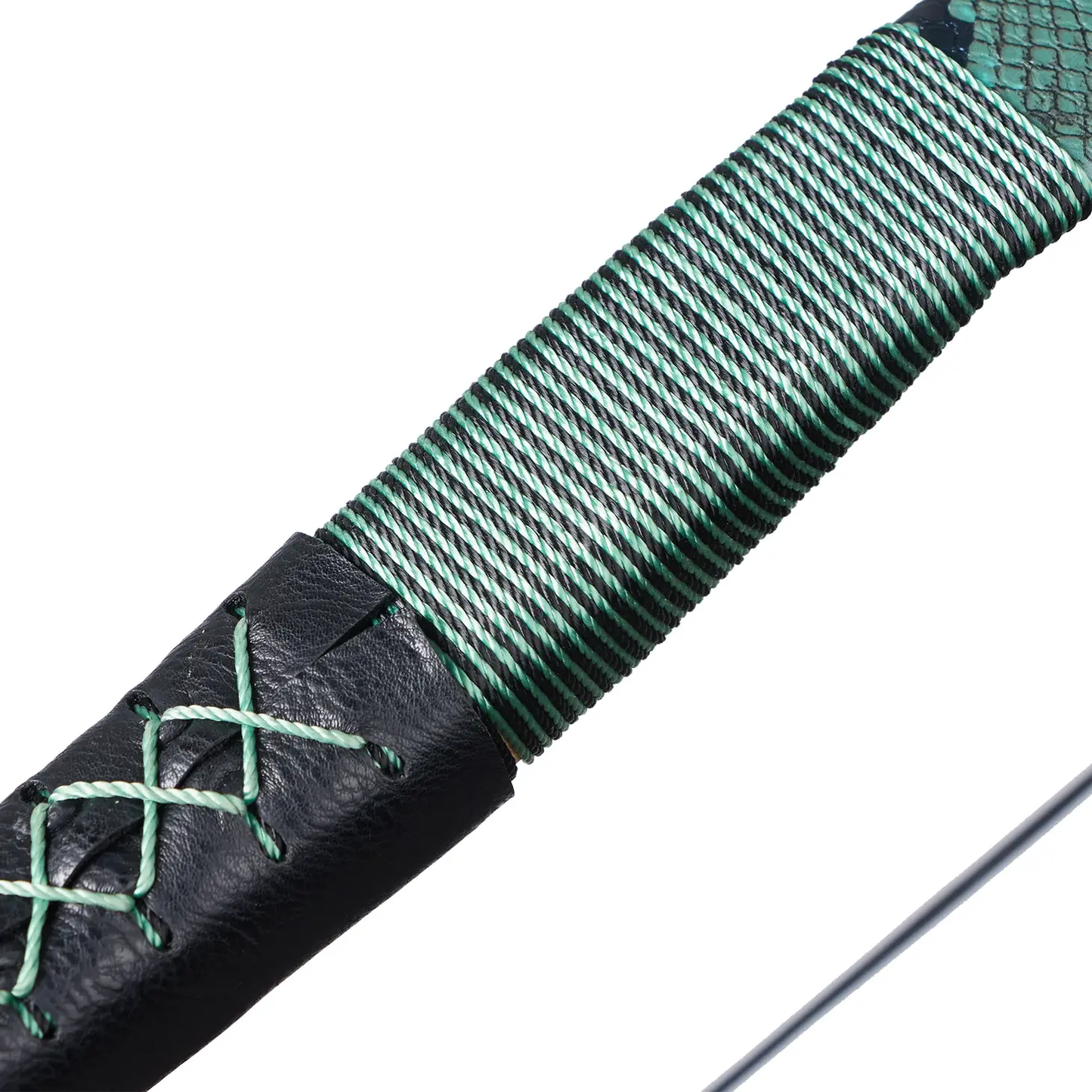 Traditional Mongolian Green Snakeskin Wood Long Bow