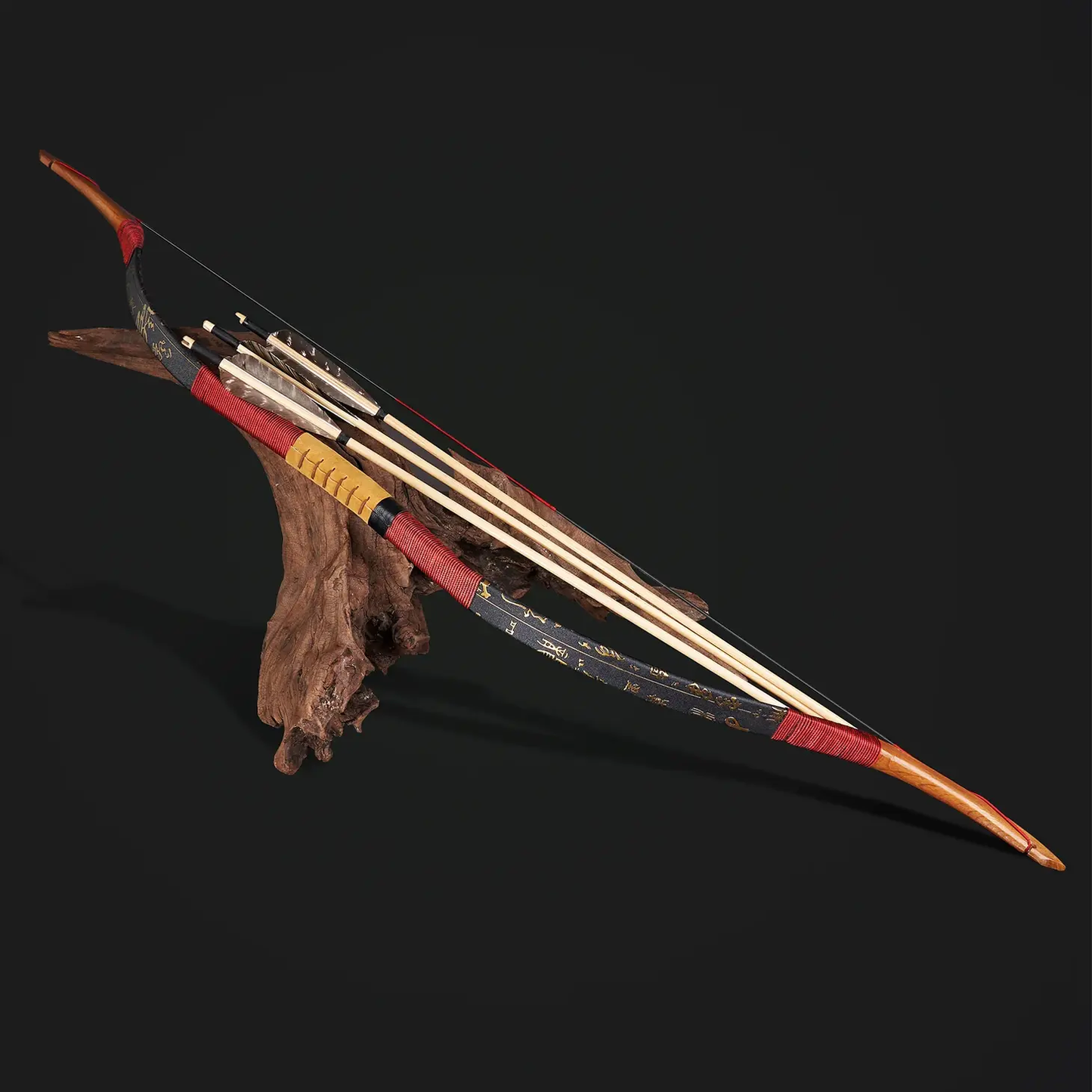 Red And Black Mongolian Traditional Bow