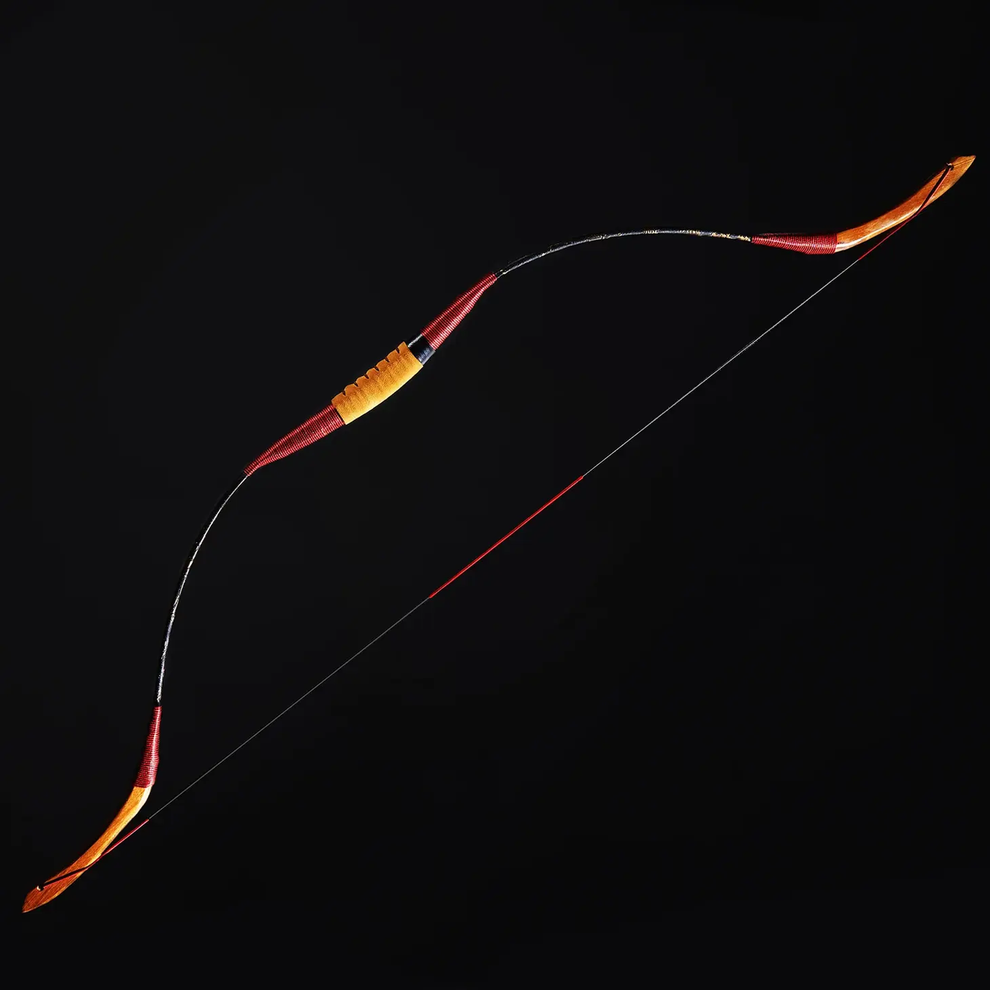Red And Black Mongolian Traditional Bow