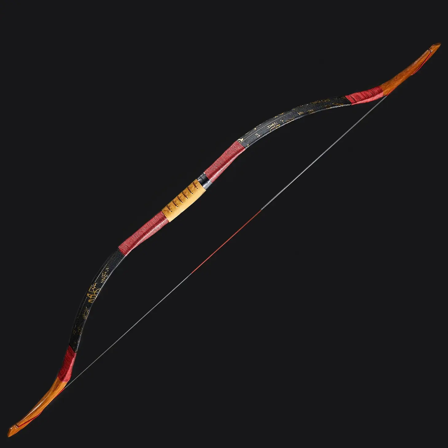 Red And Black Mongolian Traditional Bow