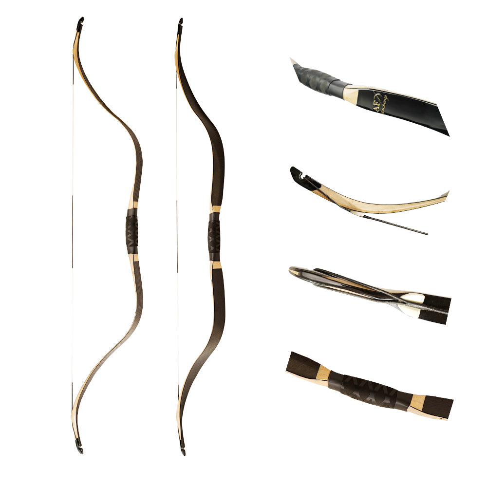 Traditional Black Bamboo Tartar Recurve Bow