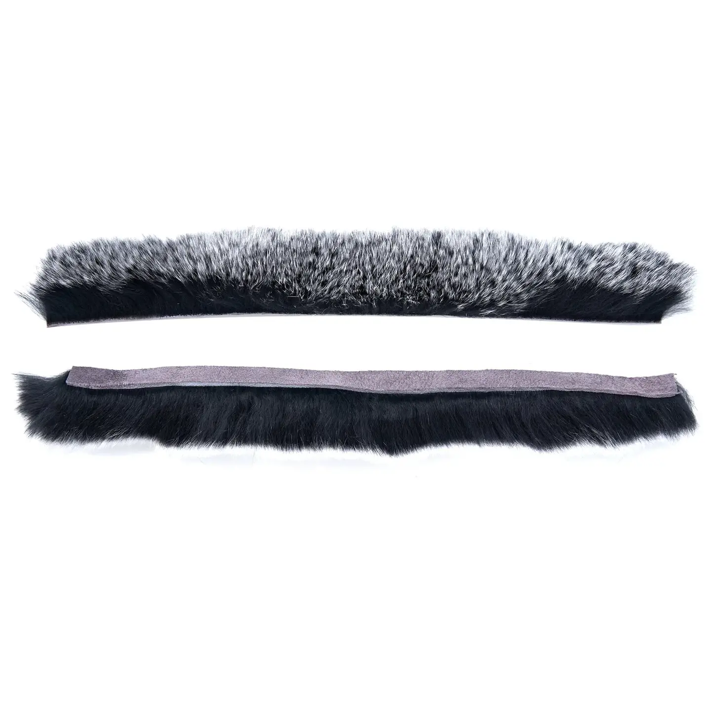 Two Black Otter Fur Bow String Silencer