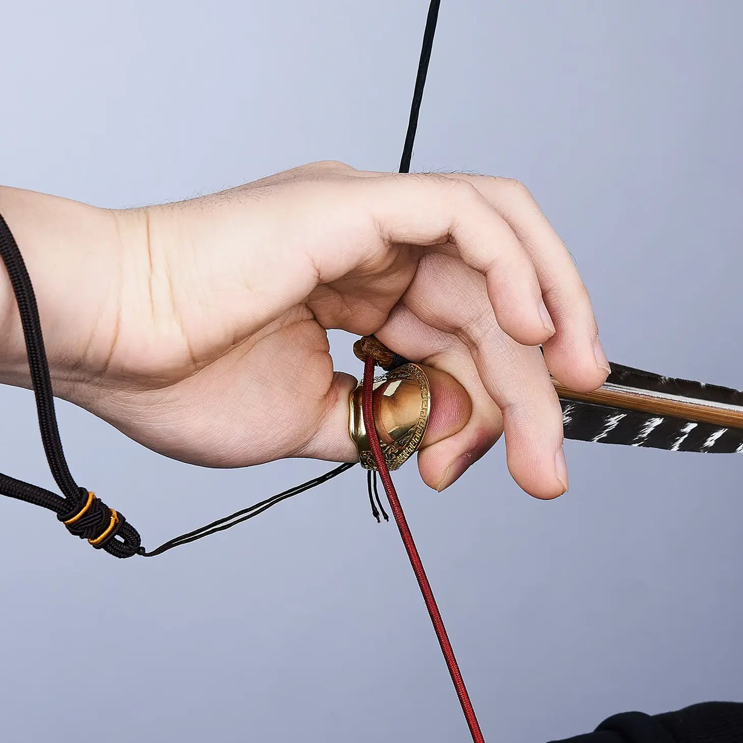 Brass Archery Thumb Ring For Traditional Bow