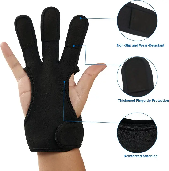 3-Finger Tab Guard Shooting Glove