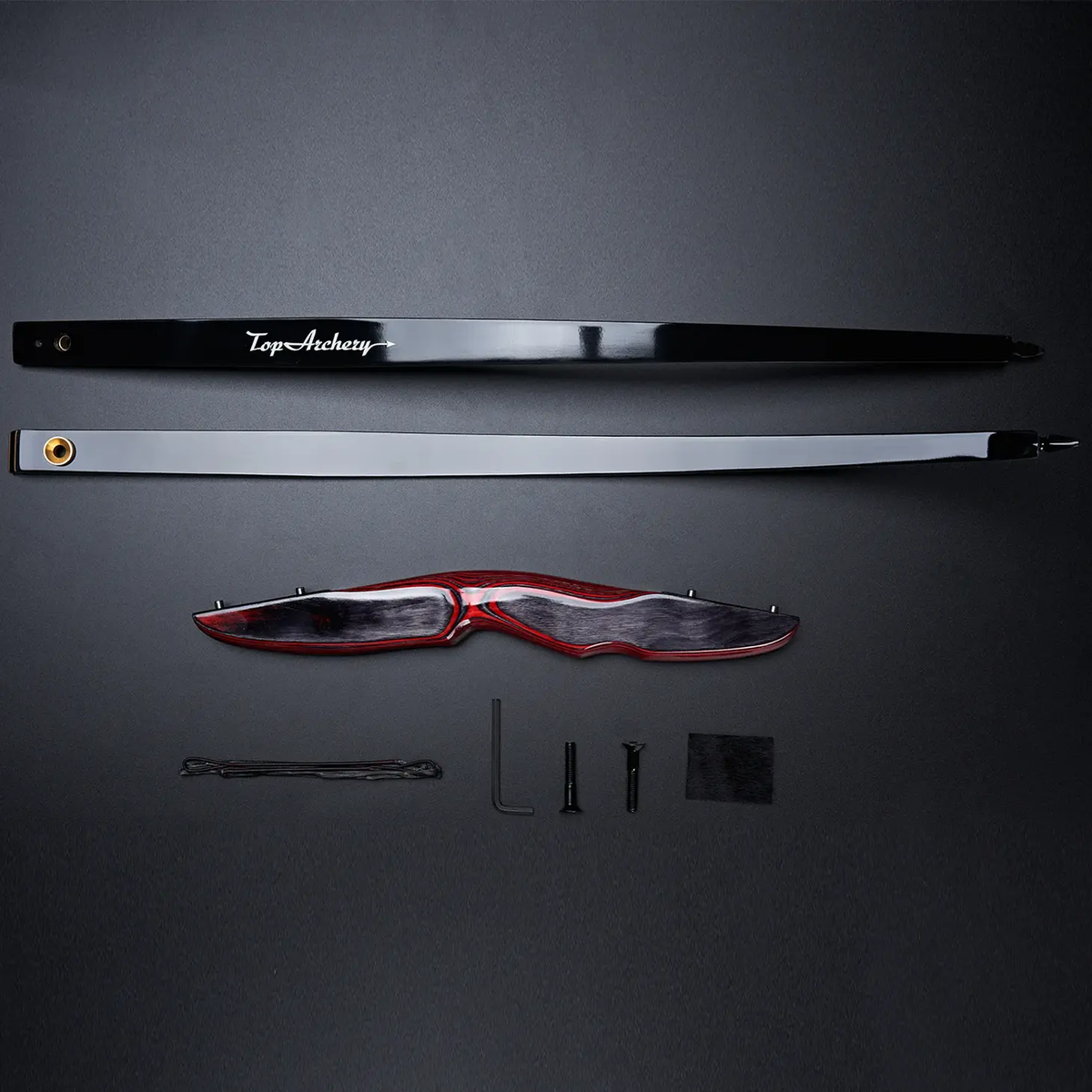 Traditional Red Takedown Longbow