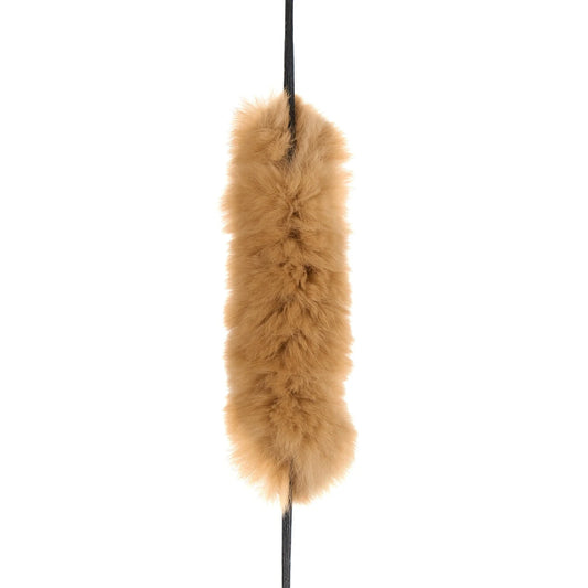 Two Brown Otter Fur Bowstring Silencers